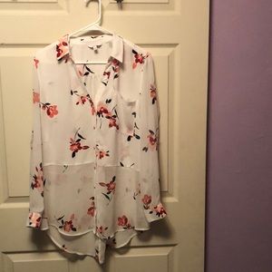 Candies floral super lightweight extra large button up